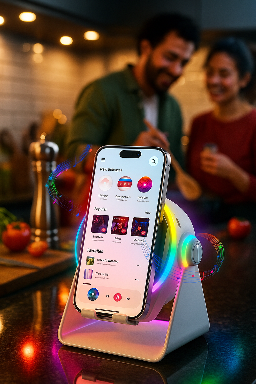 GlowBeats™ Induction Bluetooth Speaker