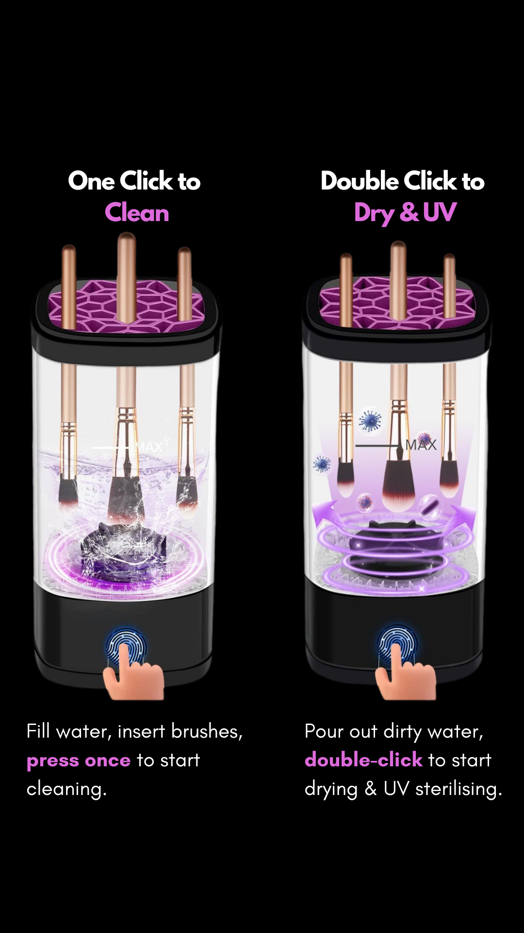LustraGlow™ The Ultimate UV & Dry Brush Care Station